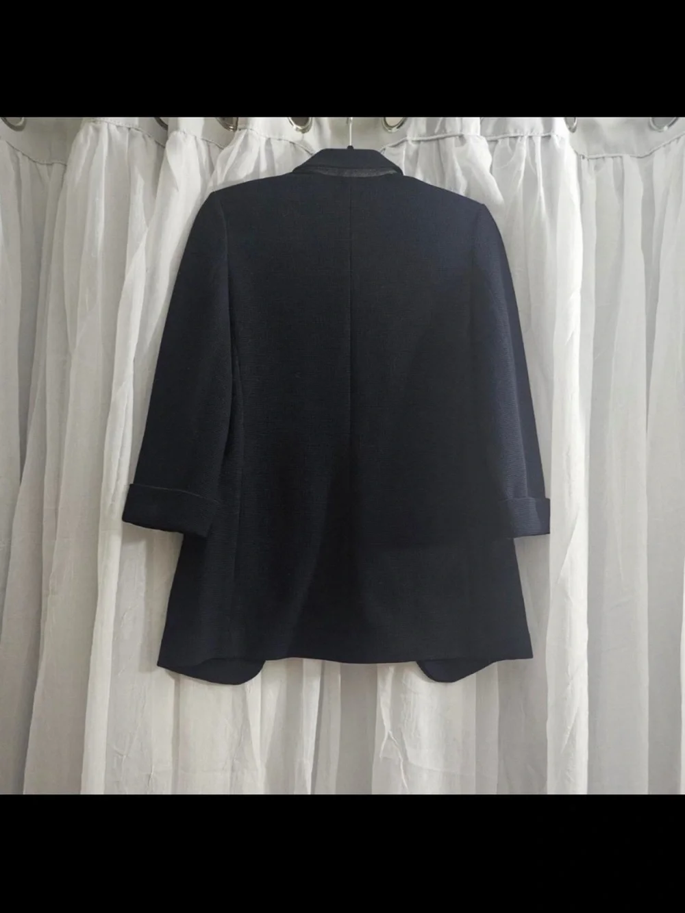 Express Navy Open-Front Blazer Jacket - Picture 2 of 3